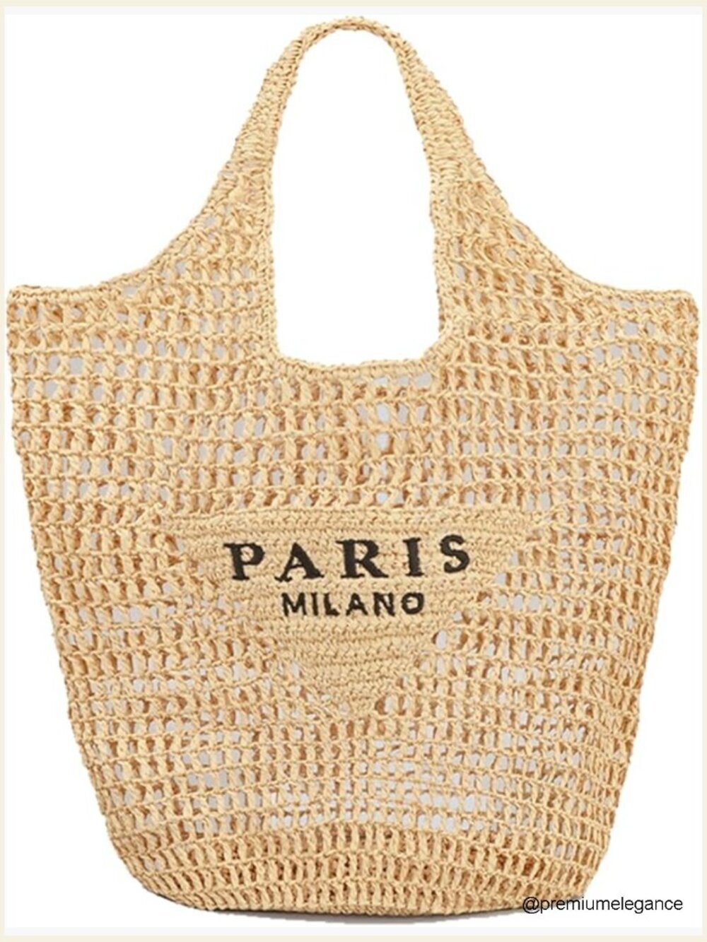 Straw Mesh Tote Bag Large Capacity Foldable Beach Shoulder Hobo Holiday